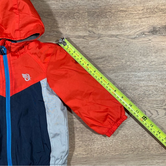 OshKosh B’gosh Jacket Windbreaker Hood Lined Baby Boys 12 Months Blue Red - Picture 4 of 9